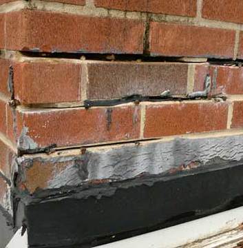 Brick Chimney with damaged mortar joints